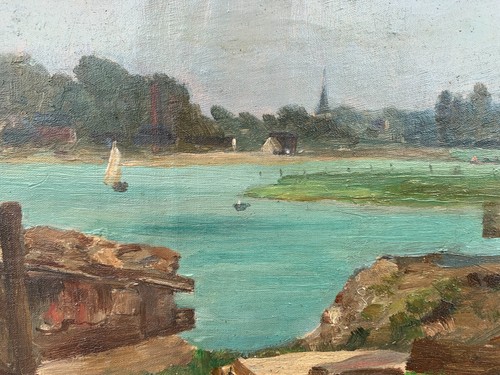 Charles Diligeon (1825-1897) Oil Canvas Trouville 1892 Daubigny Quotation Mark - Picture 2 of 11