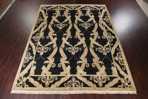 Vegetable Dye Nepalese Oriental Transitional Area Rug Palace Size Handmade 12x15 - Picture 2 of 12