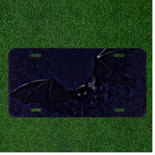 Custom Personalized License Plate Auto Tag With Amazing Black Bat Design