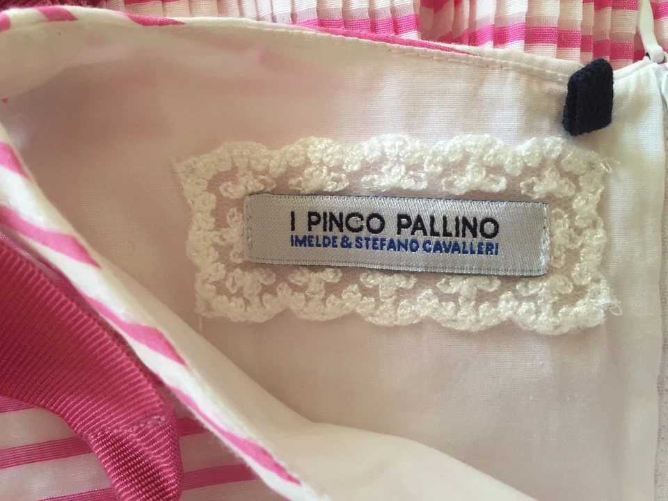 Vestido a Rayas I PINCO PALLINOL Rosa y Plata ~ 12 ~ Italia ~ Ventas al por menor $500+ Foto 3 de 4