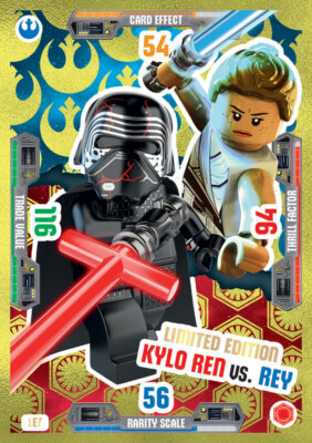 LEGO Star Wars Serie 3 Trading Card LE07 - Kylo Ren vs. Rey - Limited Edition