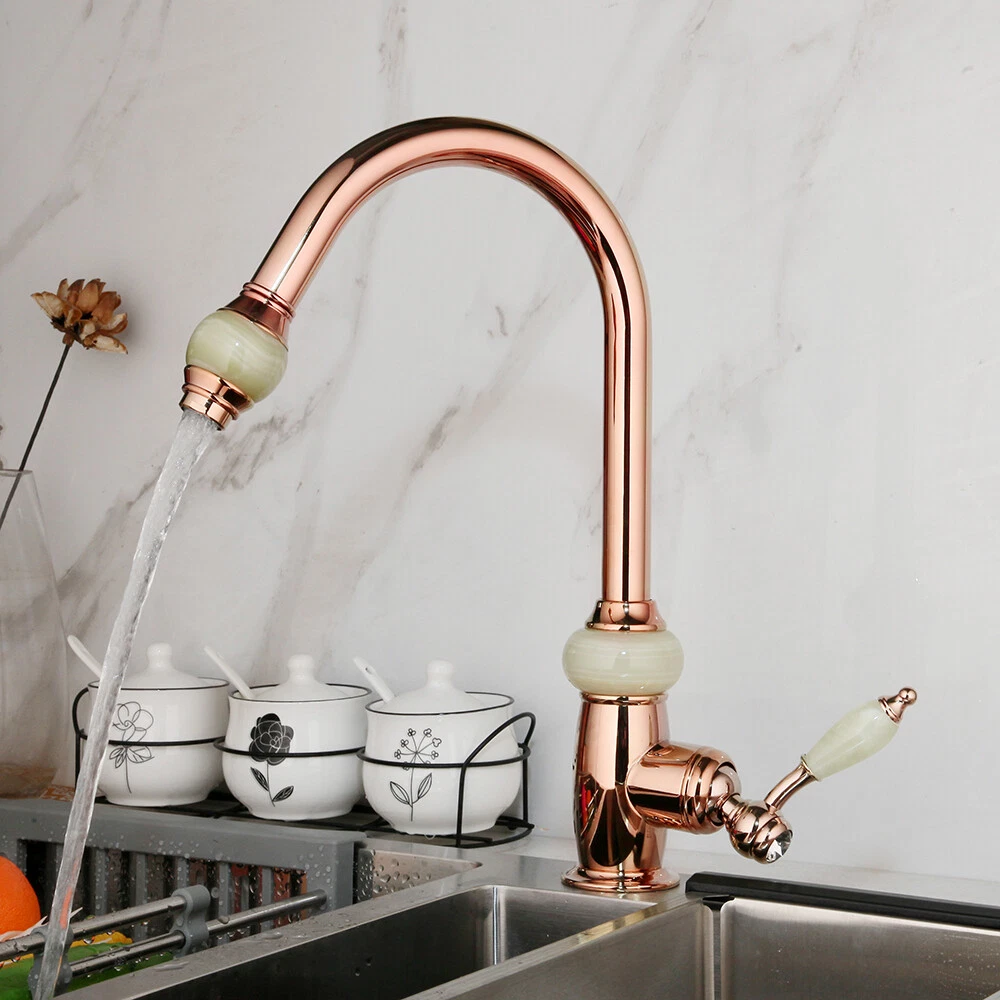 Rose gold on sale kitchen faucet