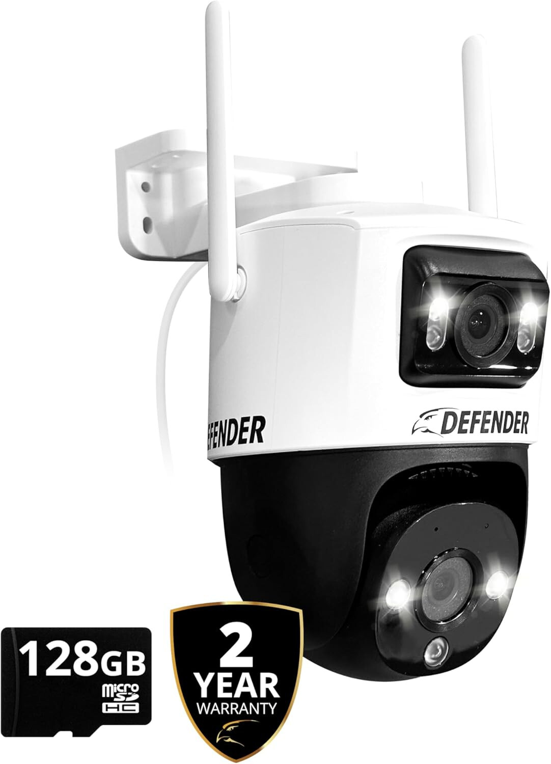 Security Camera AI Powered Guard Pro 3K Dual Lens PTZ WiFi 6 128GB SD Card, S096-image