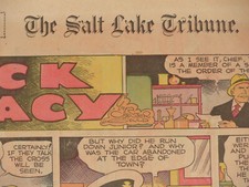 Kompletna sekcja komiksu 01.10.1936 THE SALT LAKE TRIBUNE Myszka Miki Dick Tracy..