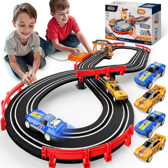 High-Speed Electric Slot Car Racing Set with 4 Cars – Perfect Kids Gift  