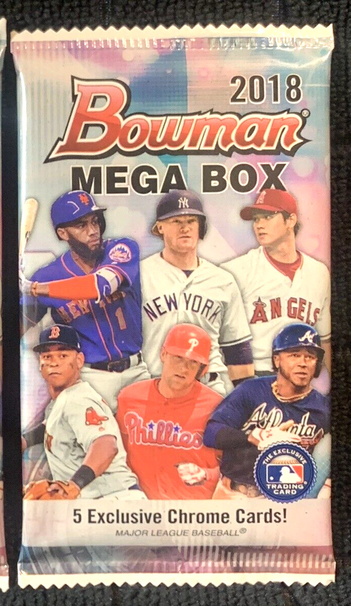 2018 BOWMAN MEGA BOX EXCLUSIV CHROME PACK 5 CRDS ACUNA OHTANI RC AUTO? FREE SHIP view 2