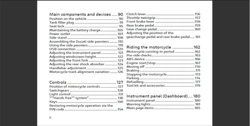 2023 Ducati Multistrada V4 Pikes Peak Maintenance and Owners Manual (Reprint) - Picture 5 of 7