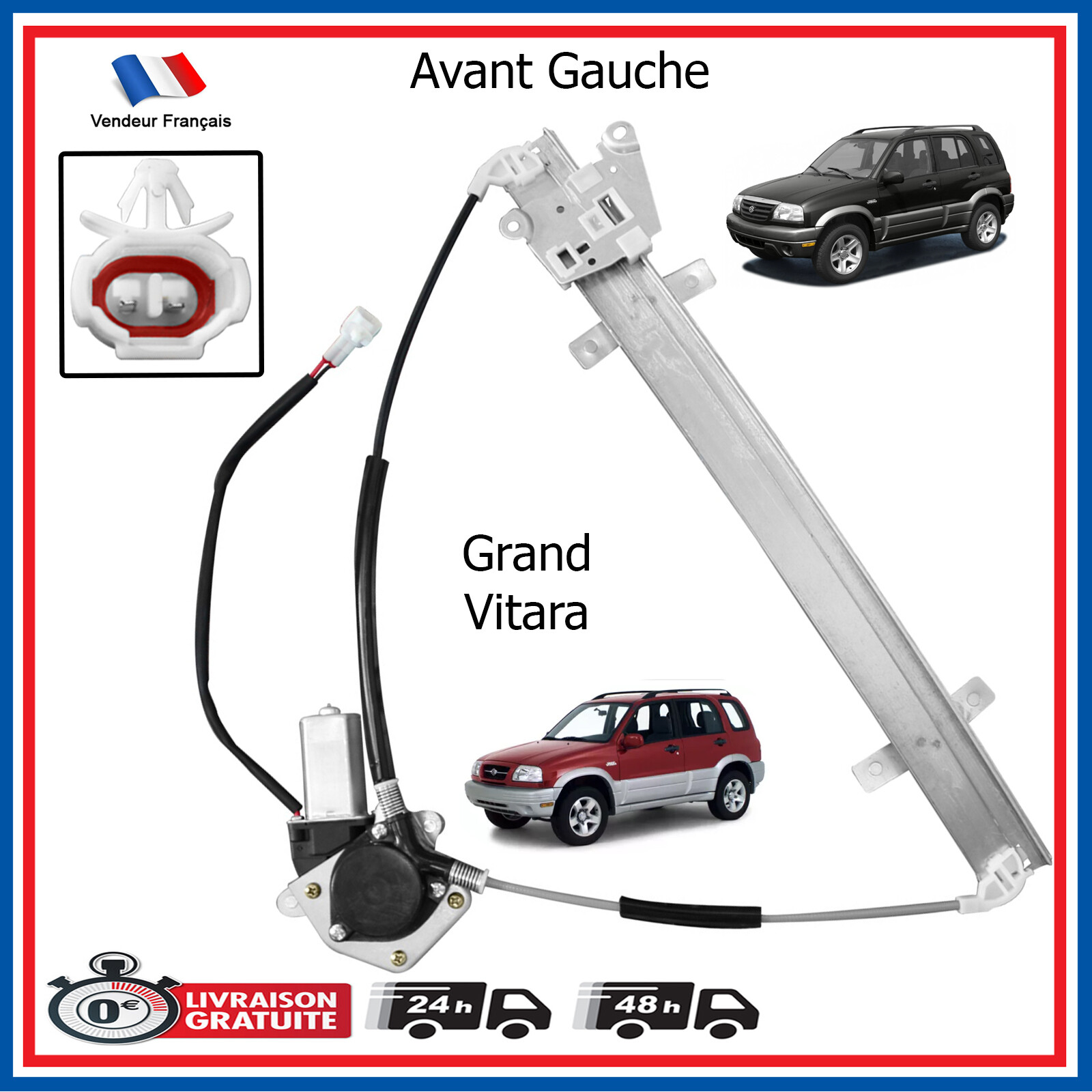 Lève-vitre électrique avant gauche avec moteur Suzuki Grand Vitara 8340265D10