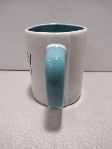 Rae Dunn by Magenta 202 “MERRY” Mug White & Turquoise w/Ornaments - Picture 4 of 11