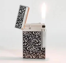 Hot Selling Luxury Retro  Cigarette  Bright Ping Sound  Gas Engraving Lighter