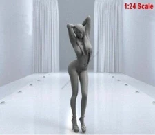 1:24 75mm Resin Figure Model Kit Sexy Girl Car Speed Pin Up Unassamble Unpainted