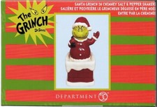 How the Grinch Stole Christmas As Santa In A Chimney Salt  Pepper Shakers Set