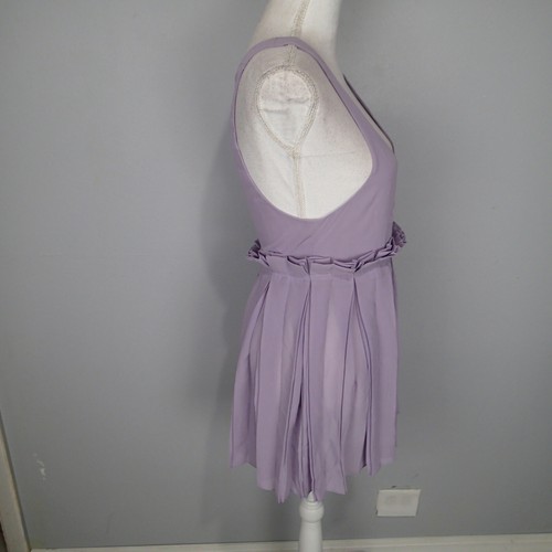 SEE BY CHLOE LAVENDER lilac DRESS SIZE US 2 pleated sleeveless - Picture 4 of 12