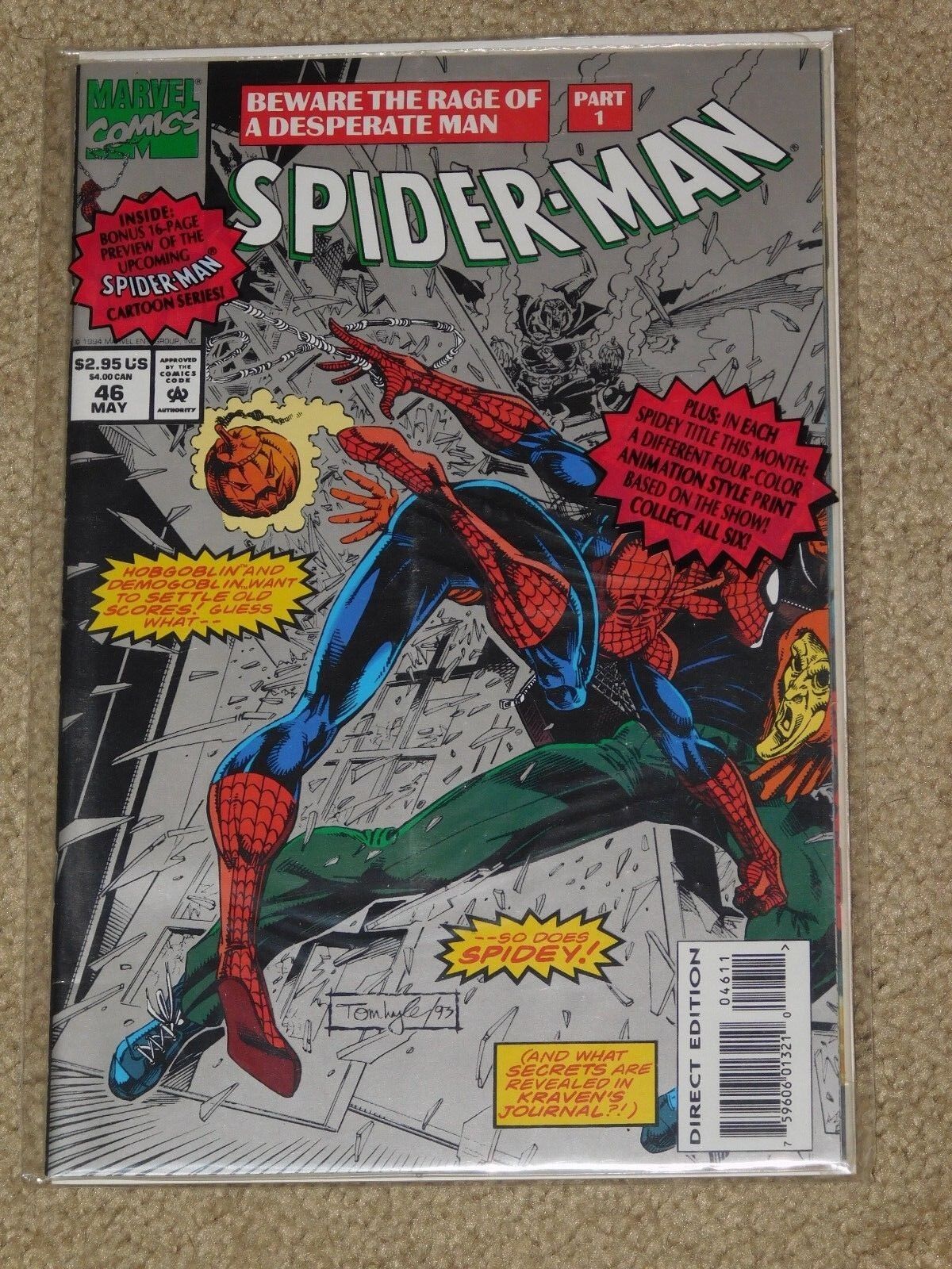 MARVEL COMICS SPIDER-MAN BEWARE THE RAGE OF A DESPERATE MAN PART 1 #46 MAY