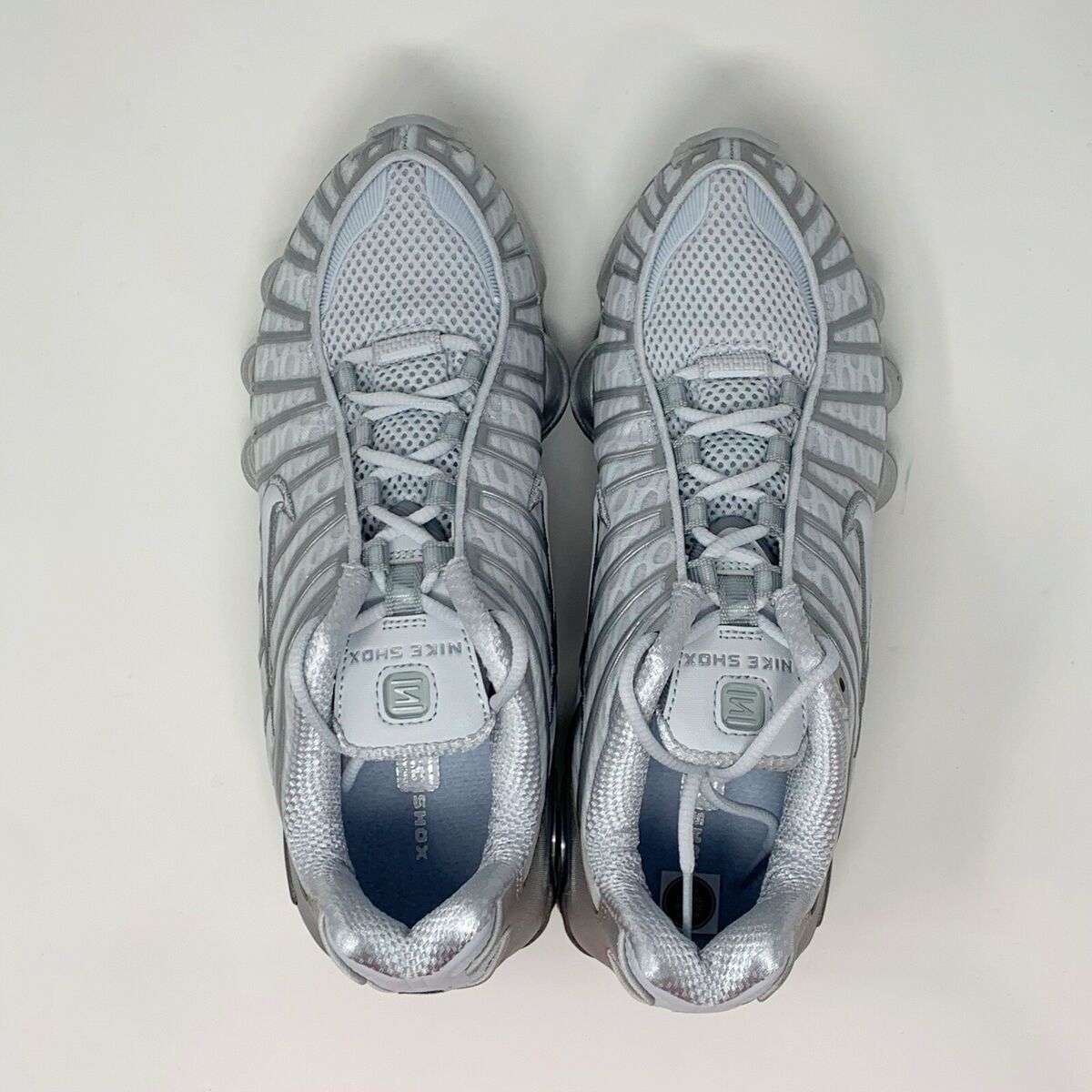 Nike Shox TL 'Chrome Silver' White Sneakers, Size 7 BNIB Nike Shox TL 'Chrome Silver' White Sneakers, Size 7 BNIB
