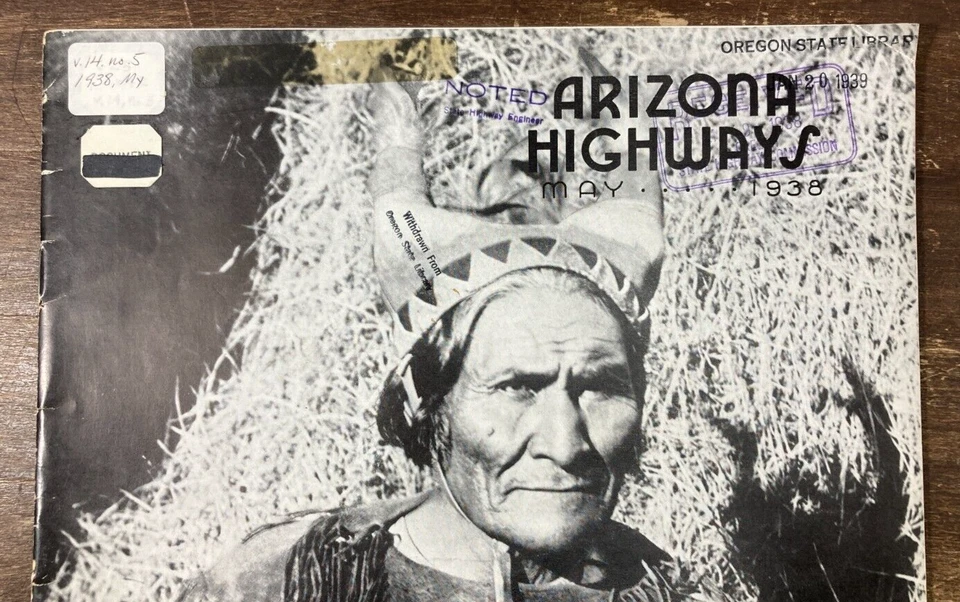Arizona Highways Magazine May 1938 Volume 14 No. 5 Geronimo Cover Clifton Jail - Image 2 of 4