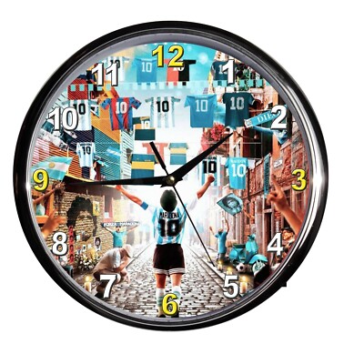 Gh Orologio Da Parete Napoli Calcio Ufficiale In Alluminio 30cm: Analogico, Da Appendere, Con Fronte In Vetro. Alimentazione A Batteria (non Inclusa)