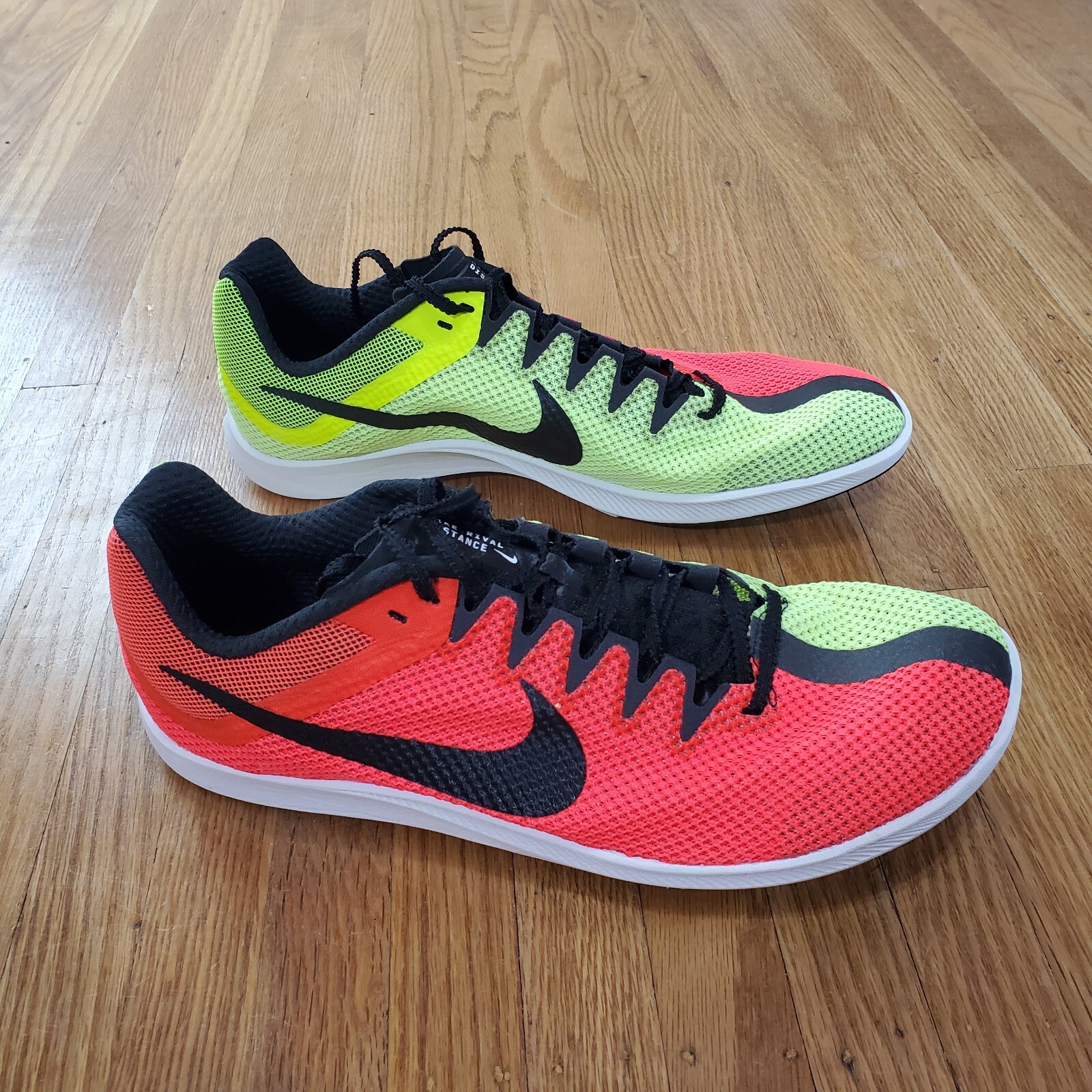 Nike Rival Distance Red Nike Zoom Rival Distance Track Spikes Sz 11 Red Volt Sneaker Shoes NWOB NEW