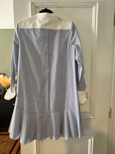 NEW TORY BURCH CORA OMBRE STRIPED COTTON SHIRTDRESS LONG SLEEVE SIZE 6 - Picture 7 of 7