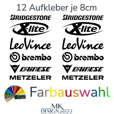 Sponsoren Aufkleber Motorrad Auto Roller Racing Motorsport Set3 Sticker 12x 8cm