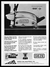 1968 GEZE Step Star Saska Ski Equipment Los Angeles California Vintage Print Ad