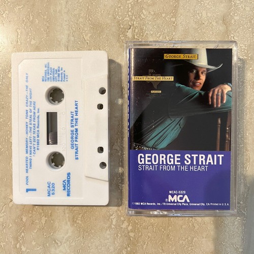 Cassette George Strait Strait From The Heart 1982 MCA Tested New Case