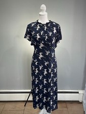 SALE! Blue Hinge Retro Bird Print Dress Size XS Dress