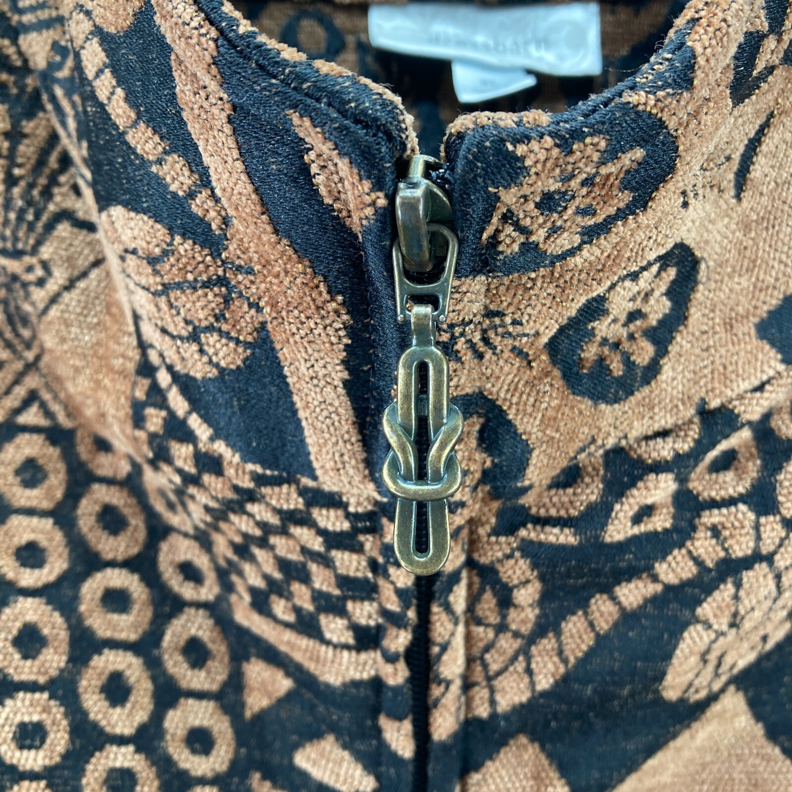 Dress Barn Patterned Collared Full Zip Jacket Wom… - image 4