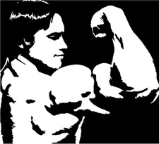 Arnold Schwarzenegger Mr. Universe VINYL DECAL STICKER laptop car Terminator