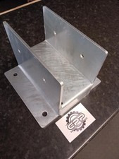 Railway Sleeper Post Bracket 100mm x 200mm Post Socket Garden Pergola Galvanized