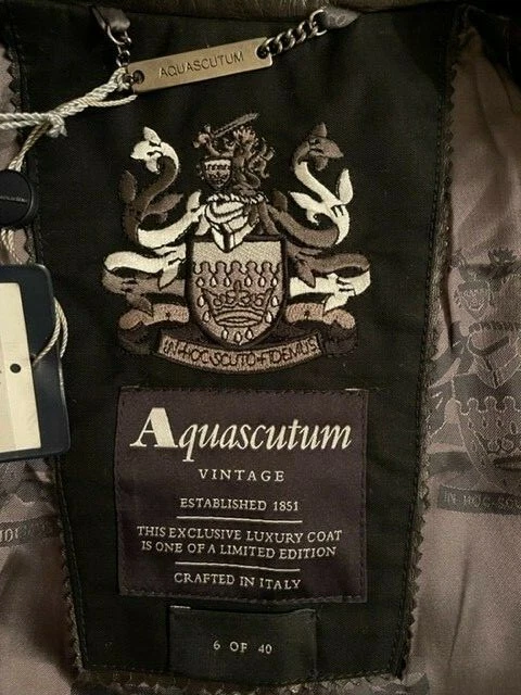 BNWT Exclusive Limited Edition AQUASCUTUM Black Leather Coat UK Size 10 - Image 2 of 4