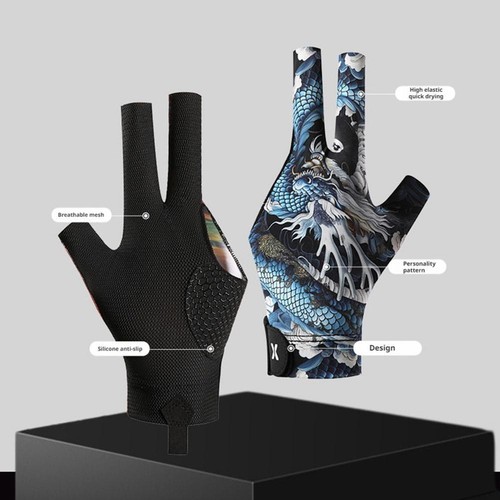 Snooker Gloves Billiard 3 Left Three Finger Hand Open Pool Cue Glove Fast N J3I1 - Picture 12 of 21