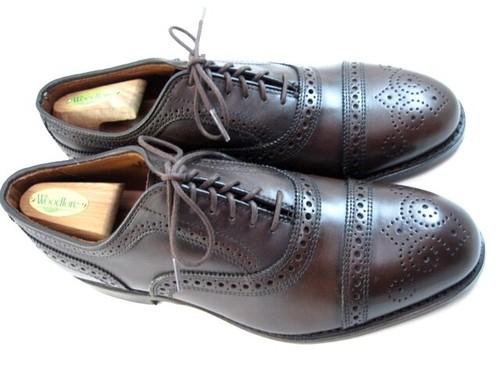 NUOVO Allen Edmonds "STRAND" Oxford in pelle con punta a cappuccio 7 EEE Espresso USA (478N) - Foto 3 di 13