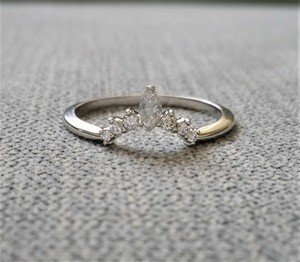 2ct Marquise Cut Diamond Stackable Crown Wedding Ring Band 14k White Gold Finish Ebay