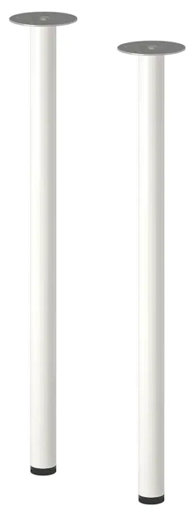 IKEA ADILS Set of 2 White Table Legs 27.5