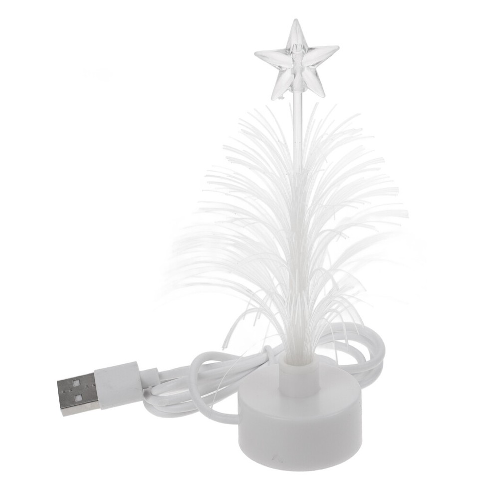 Desktop Decor Artificial Christmas Tree Mini Small USB Powered Office