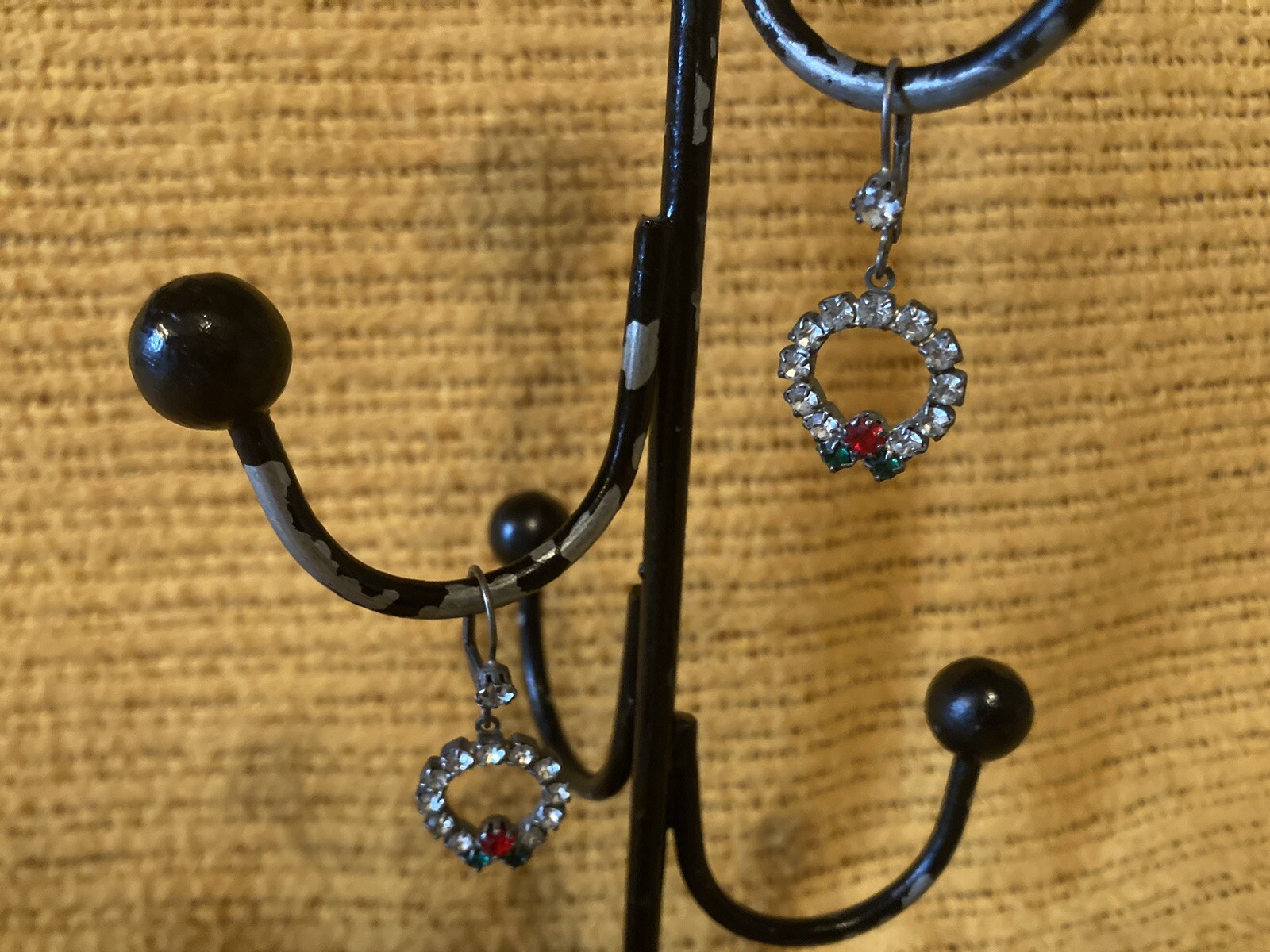 Simulated Diamond & Ruby & Emerald Christmas Holi… - image 1