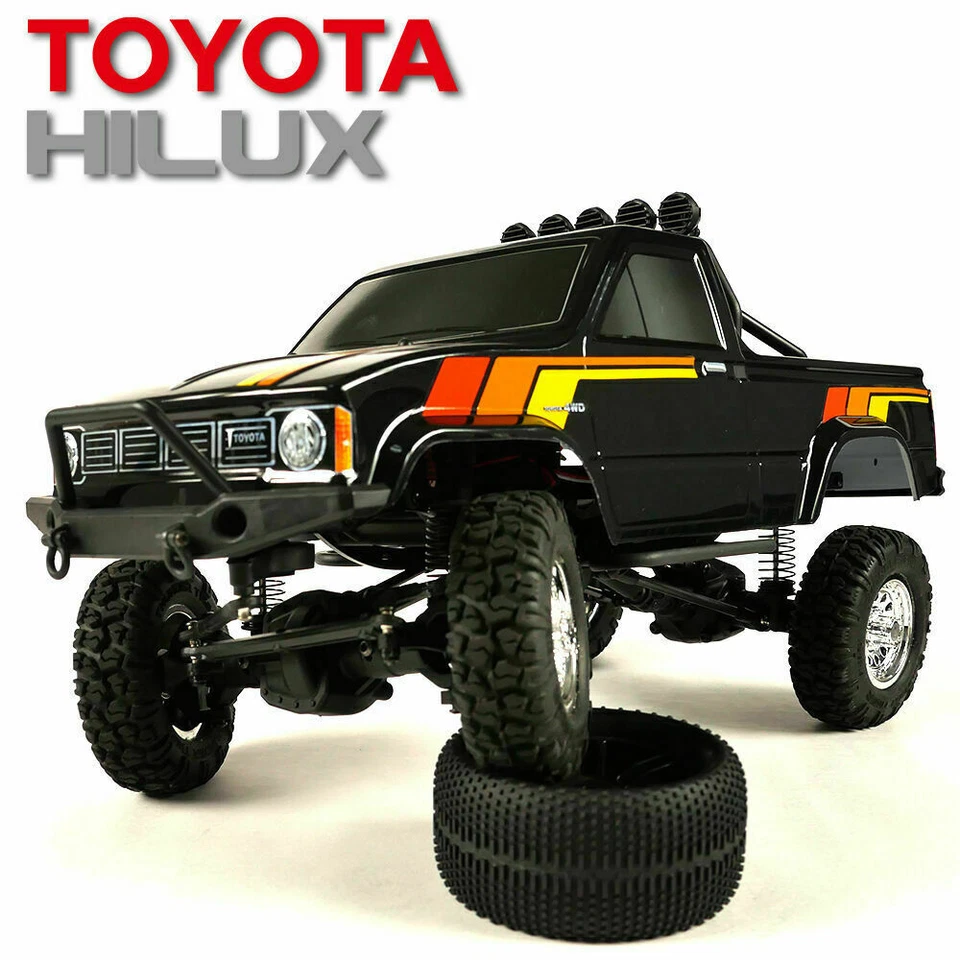 Camioneta pick-up Thunder Tiger Toyota Hilux 1/12 RTR negra/azul/roja Foto 3 de 4