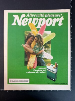 NEWPORT CIGARETTES 10X12' Original USA Magazine Advert L368