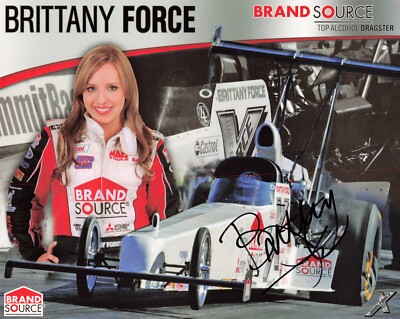 Brittany Force Brand Source Top Alcohol Dragster Signed Photo Card