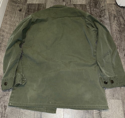 Vietnam Poplin OG-107 Abrigo Hombre Combate Tropical Inclinado Bolsillo Camisa Pequeño Reg - Imagen 11 de 12