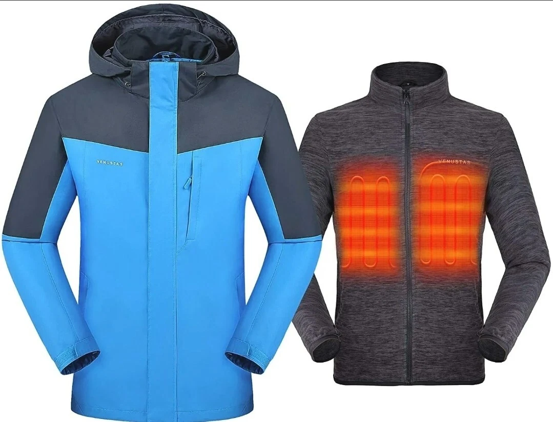 Venustas Men's 3-in-1 Heated Jacket , Ski Winter..No Battery Pack