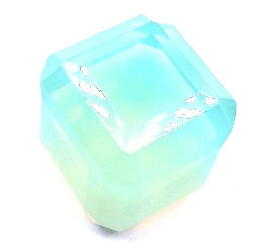 135. 20 Ct Natural Blue Opal Cube Australian Certified Loose Gemstone 5JRU - Picture 6 of 8