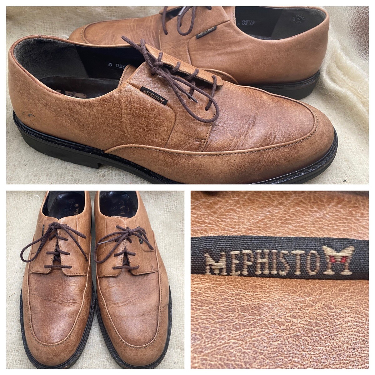 Mephisto Spinnaker Shoes Mens 9 Brown Leather Goodyear Welt Oxfords Comfort Mephisto Air Relax Goodyear Welt Sneakers Men 9 Brown  main image 4