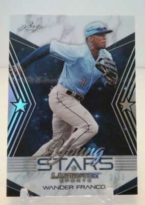WANDER FRANCO 2021 Leaf Ultimate Sports SILVER HOLO FOIL #1/15 Tampa Bay Rays RC
