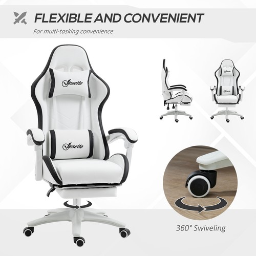 Racing Gaming Chair, Reclining PU Leather Computer Chair - Imagen 5 de 9