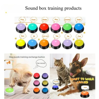 Dog Buttons For Communication Pet Training Buzzer Dog Talking Button Set of 4.