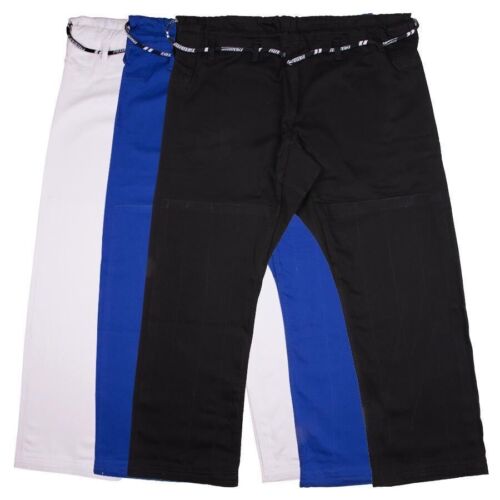 Adult BJJ GI Shoyoroll Cut Pants 10-12oz Twill Cotton - Ripstop White Blue Black - Picture 1 of 22