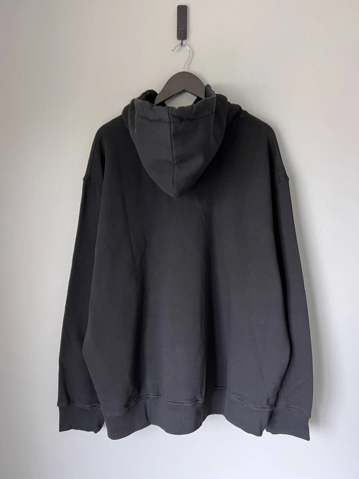 Felpa con cappuccio 1017 Alyx 9SM stampa logo trattato Taglia Large Nera Made in Italy