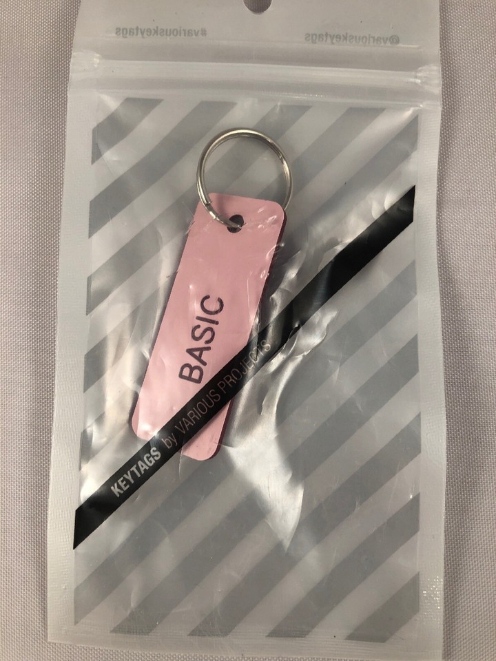 BASIC Keytag KEYTAGS By Various Products NEW NIP Keychain Pink Rose ...